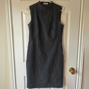 Calvin Klein Charcoal Gray Midi Dress 6 Sleeveless